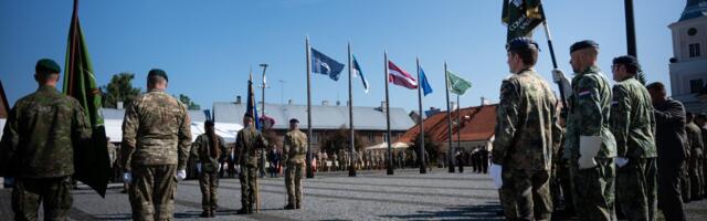 Valga võõrustas NATO Eesti ja Läti kaitseala juhtimise üleandmise tseremooniat