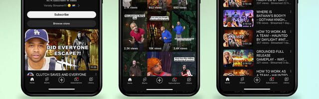 Youtube kanalite sisu kuvamise muudatus - videod, lühivideod ja live otseülekanded kuvatakse eraldi