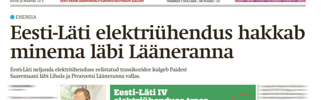 Lääne Elu paberleht teisipäeval, 7. juulil