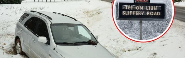 Ettevaatust liikluses! Tervele Mandri-Eestile on antud libedate teede hoiatus