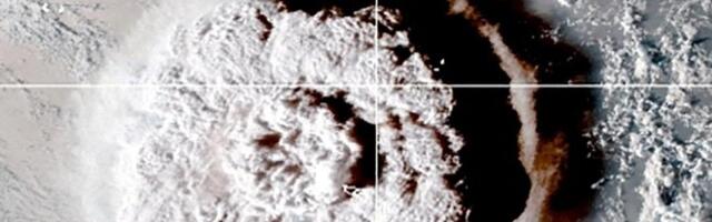 Hunga Tonga-Hunga Ha'apai vulkaani purse vapustas maailma