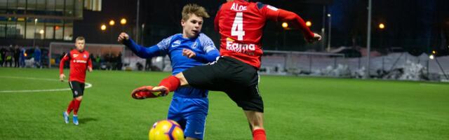 Kohtla-Järvel mängisid üle paljude aastate vutti meistriliiga meeskonnad