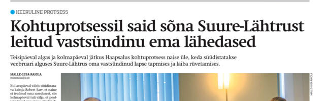 Lääne Elu paberleht neljapäeval, 31. oktoobril