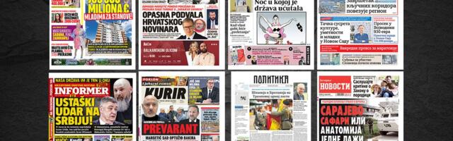 NASLOVNE STRANE SUTRAŠNJIH NOVINA: Prelistavanje štampe za subotu, 25. april 2026. godine