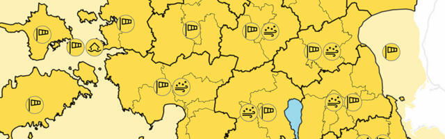 Üle Eesti anti tugeva tuule hoiatus, Lõuna-Eestis sajab lund ja tuiskab