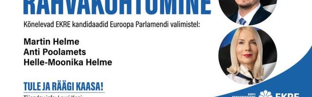 Elvas kohtub rahvaga EKRE esikolmik Euroopa Parlamendi valimistel