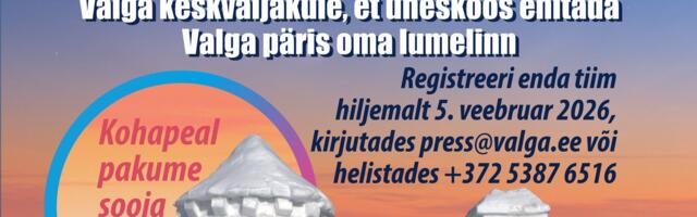 Tule ehitame Valga keskväljakule lumelinna!