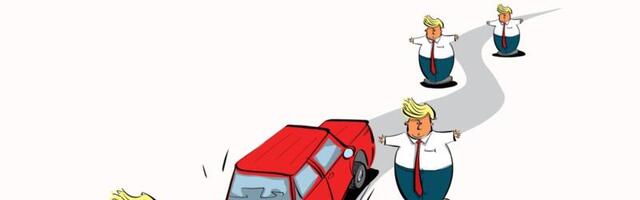 Haarame aga rooli pihku ja hakkame Trumpi slaalomit sõitma
