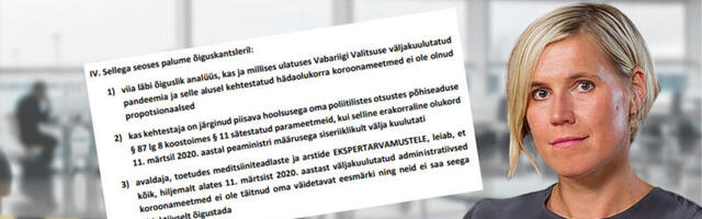 Õiguskantslerile tehtud avaldus vaidlustab alates 2020. aastast Eestis kehtestatud erakorralise olukorra õiguspärasuse