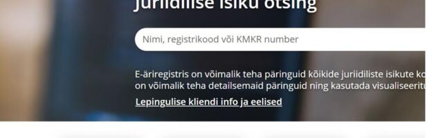 Riik annab e-äriregistri vabaks, et soosida andmepõhiste teenuste teket