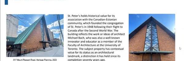 Toronto Heritage Board includes St. Peter's Estonian church in Heritage Register