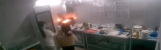 VIDEO: nii lõppes põleva õli kustutamine veega