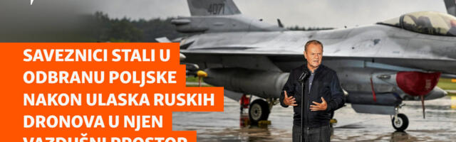 Saveznici stali u odbranu Poljske nakon ulaska ruskih dronova u njen vazdušni prostor