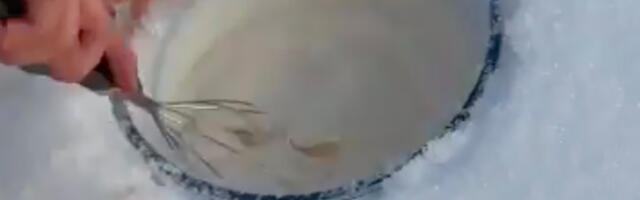 VIDEO: Kanada ema näitas, kuidas teha õues 15 külmakraadiga jäätist