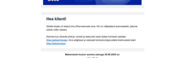 Elisa kliente tabas nädalavahetusel massiline arvepettuste laine 