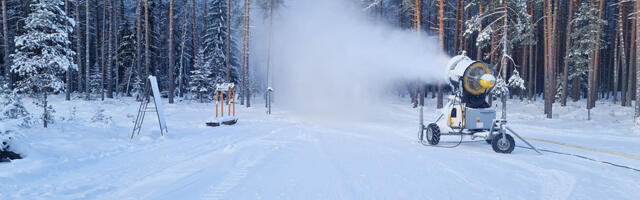 Võrus on selle talve kunstlumi toodetud ja suusarajad sees
