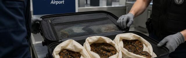Tri žive zmije pronađene u koferu putnika na aerodromu u Frankfurtu