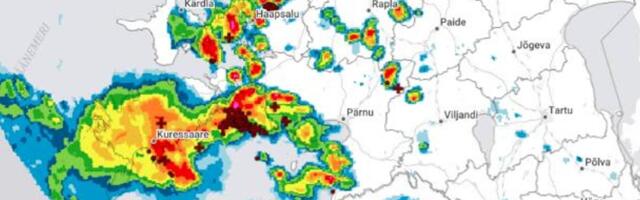 Hoiatus! Saared ja Lääne-Eesti saavad kaela tugeva saju ja maru äikese