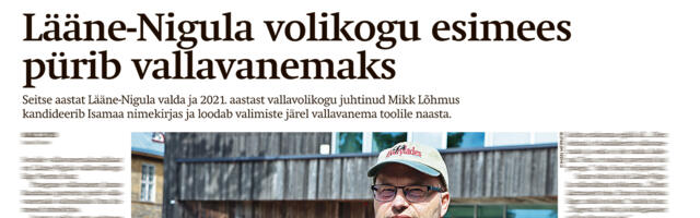 Lääne Elu paberleht laupäeval, 16. augustil