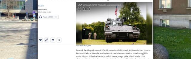 Järjekordne tõestus, et sõjaoht on teater: USA väed lahkusid Eestist teadmata ajaks