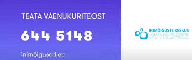 Inimõiguste keskus tootis koostöös politseiga vaenu vastase kampaania