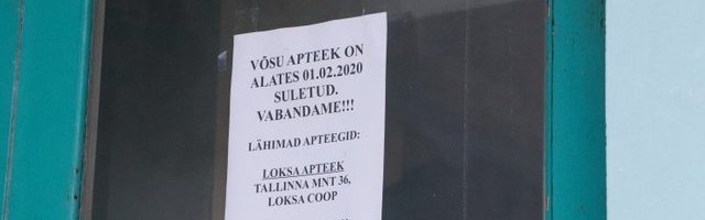 Apteegireform jõustus täna, tegevuse lõpetas 25 apteeki