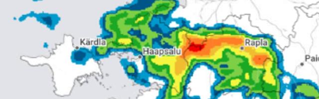 ILMATEADE | Ole valmis! Pealinna suunas liigub väga tugev sajuala