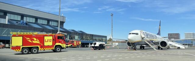 Tallinna lennujaamas Barcelonast saabunud lennuki mootorist avastati maandumise järel leek