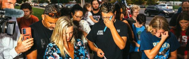 Scenes From Charlie Kirk's Impromptu Memorial in Utah