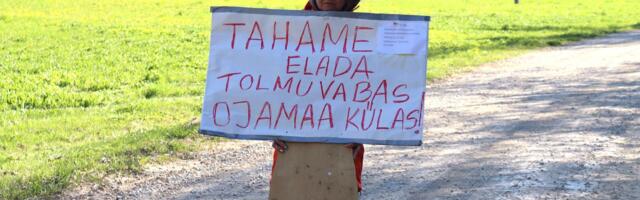 Maaomanik pani protestiks tolmupilvede vastu tee autodele kinni