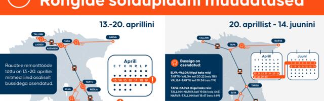 Koolivaheajal toimuvad taristutööd mõjutavad oluliselt reisirongiliiklust