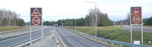 С 19 ноября на шоссе Эстонии снижена максимально разрешенная скорость
