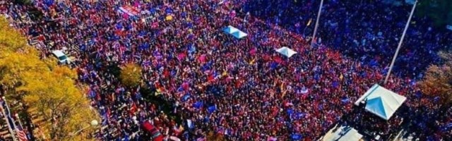 Thousands of Pro-Trump supporters descend on DC for 'Million MEGA March' near White House.
