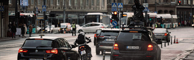 В Таллинне во вторник на Нарвском шоссе снимали фильм