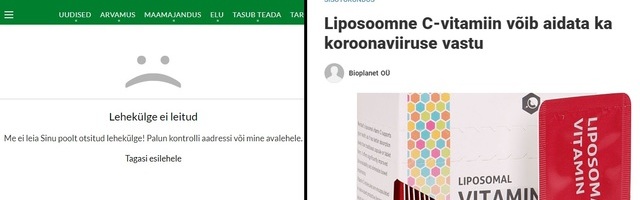 Sõltumatu intervjuu on libauudis, aga ostetud C-vitamiini ja koroona artikkel läbis “faktikontrolli”?
