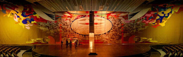 Linnahallis asuv Enn Põldroosi hiigelgobelään läheb restarureerimisele