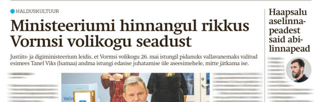 Lääne Elu paberleht laupäeval, 27. juunil