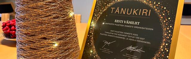 Puuetega inimeste koda tunnustas vähiliidu tegevust