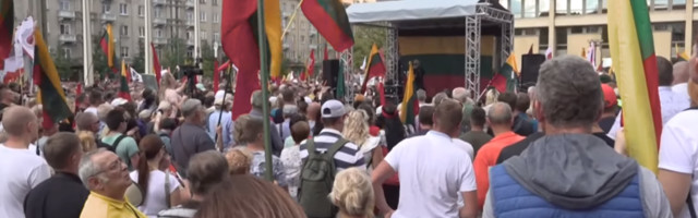 Vilniuses protestiti vaktsineerimispasside vastu