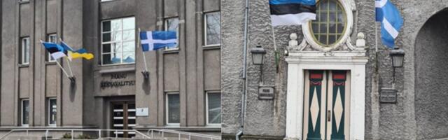 Miks on ühel Pärnu esindushoonel heisatud Ukraina lipp ja teisel mitte?