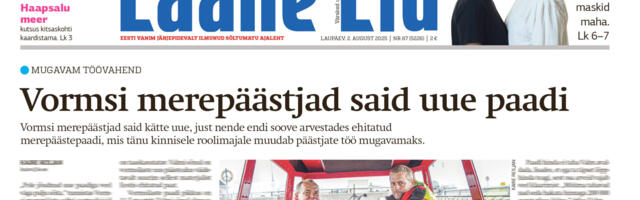 Lääne Elu paberleht laupäeval, 2. augustil