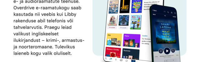 Tartu Linnaraamatukogu avab oma lugejatele e- ja audioraamatute teenuse