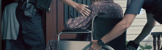 Politsei tõstis eaka ratastoolis mehe kodust välja