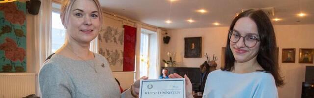 200 000. kutsetunnistus anti Viljandi gümnasistist kelnerile