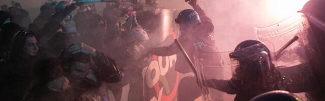 VIDEO | Meeleavaldajad protestisid Milano olümpiaküla lähedal keskkonnamõjude ja USA immigratsiooni poliitika vastu