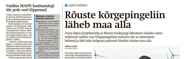 Lääne Elu paberleht teisipäeval, 5. märtsil