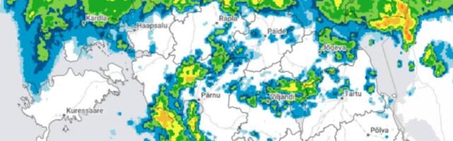 ILMATEADE | Hiiglaslik vihmapilv teeb Eesti kohal trikke. Riigi lõunaosa tabab üllatav tuul