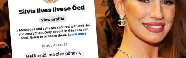 Silvia Ilvese nime kasutati pettuseks. „Tundus kummaline, et Silvia mulle kirjutab - tal ju uus suhe!“