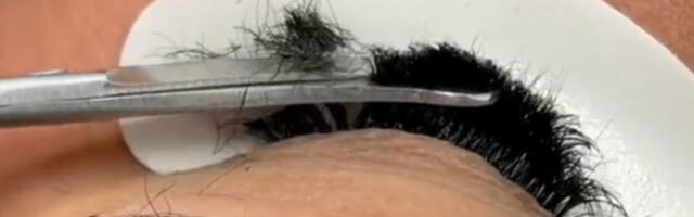 Ripsmetehnik postitas sotsmeediasse video, kus lõikab maksmisest keeldunud kliendi silmakarvad kääridega maha