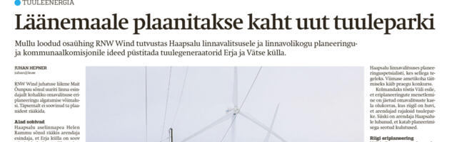 Lääne Elu paberleht neljapäeval, 30. jaanuaril